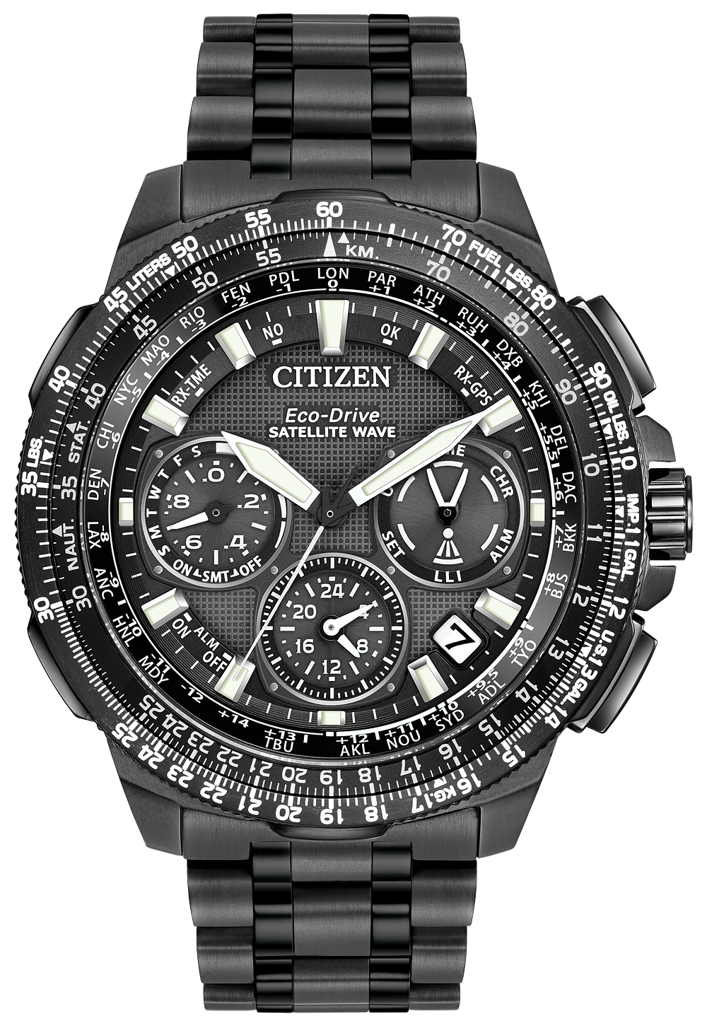 Satellite Wave F900 - Men's Eco-Drive Black Titanium Watch | Citizen